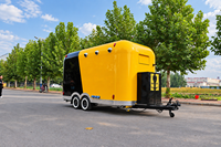 Camion de cuisine mobile avec cuisine complète pour pâtisserie, gaufres, crêpes, et vente de nourriture de rue en extérieur