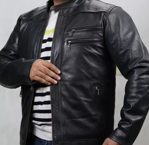 แจ็กเก็ตหนังแฟชั่นสำหรับผู้ชาย, แจ็คเก็ตหนังแกะสำหรับผู้ชายระบายอากาศได้อย่างยั่งยืน - Product Image 2