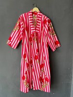 Robe à imprimé de blocs floraux Robe indienne en coton Robe longue faite à la main