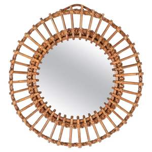 Hot Trend Flower Wall Decor Rattan <b>Mirror</b> for Wall Decoration Natural Color for Wall Decor in Bathroom Living Room Home Hotels - Product Image 4