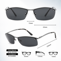 Lunettes de soleil TFB en métal et acétate, rectangulaires, style cyberpunk millénaire, polarisées UV400, fines, élégantes, tendance, luxueuses