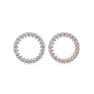 ต่างหูเพชร CVD แบบเจาะหูสำหรับผู้หญิง ทรงบริลเลียนต์ ได้รับการรับรองจาก IGI ตัวเรือนทอง 14K ชุบ ต่างหูเพชรคลาสสิกสำหรับเธอ - Product Image 4