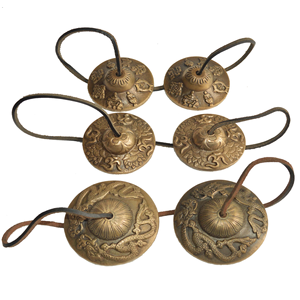 Tibetano espiritual budista Tingsha platillos campanas para meditación curación en relieve meditación Yoga campana campanas al por mayor - Product Image 2