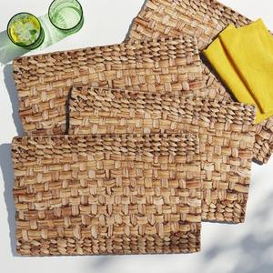 Handmade Modern Customizable Wedding Set Home Straw Water Hyacinth Brown <b>Placemat</b> <b>Rattan</b> Charger Plate Kitchen Mats Banquets - Product Image 5