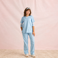 Nouveaux ensembles médicaux pour femmes, hauts à manches courtes et col en V extensibles, pantalons, pour cliniques dentaires, hôpitaux, médecins, tissu tissé, marque Yuhong