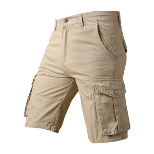 Hombres Sólido Lona Cargo Shorts Tallas grandes Transpirable Ecológico Verano Deportes Poliéster Algodón - Product Image 1
