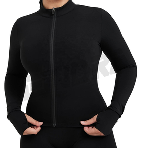 <b>Womens</b> Zip-Up Yoga <b>Jacket</b> | Quick Dry Slim Fit Activewear | <b>Lightweight</b> Running Workout Fitness Sportswear Top - Product Image 1
