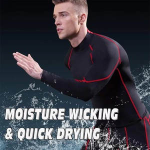 Hombres personalizados ligeros de secado rápido de compresión de manga larga gimnasio correr Jogging capa Base transpirable ropa al por mayor desgaste - Product Image 3