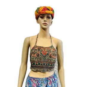 Good Quality Sleeveless Boho <b>Top</b> Party Sexy Hip Halter <b>Top</b> <b>Women</b> <b>Silk</b> Reversible <b>Top</b> - Product Image 1