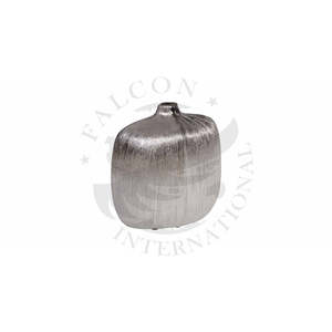 Vase à fleurs martelé moderne en aluminium élégant pour centre de table de mariage, décoration de table écologique faite à la main disponible - Product Image 2