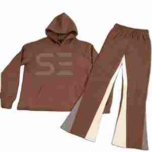 Fabricants Ensembles de pantalons de survêtement deux pièces personnalisés Ensemble de survêtements pour hommes Sweats à capuche et pantalons évasés - Product Image 2