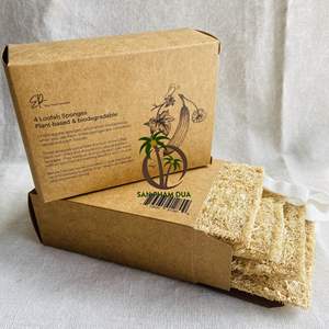 NATURAL LOOFAH <b>PAD</b> Eco-friendly Material Customized Packing Kitchen <b>Cleaning</b> Sponge for Hands - Product Image 3