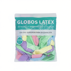 Globos de Látex Party Love de 25 cm, Mezcla de Colores Pastel R10 para Decoración - Product Image 2
