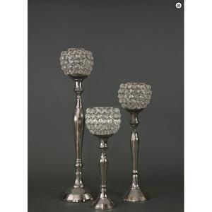 Crystal Glittering Luxury <b>Candle</b> <b>Holder</b> <b>Tall</b> Metal Stand for Home & Wedding Table Decoration Glam Centerpiece - Product Image 2