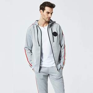 Ensemble de survêtement unisexe d'hiver écologique 100% coton grande taille pour le sport de plein air, ensembles de sweat-shirts à capuche en gros - Product Image 1