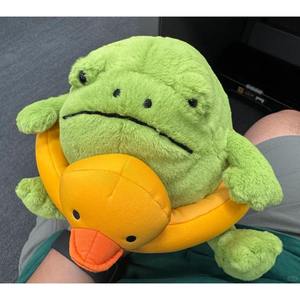 Jelly <b>Cat</b> Swim <b>Ring</b> Rain Frog Limited Edition UK Plush Toy Super Soft Super Soft PP Cotton Filled Cute Inflatable Animal Toy - Product Image 5