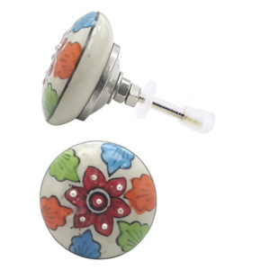 Tiradores de cerámica florales modernos para niños, tiradores y tiradores de puerta de cajón de armario, cocina, dormitorio, baño, sala de estar, uso - Product Image 2