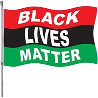 Lot de 2 drapeaux Black Lives Matter (BLM) 3x5 pieds, grande bannière de protestation pour la paix en toile avec 2 œillets - USA TOP FLAGSINC