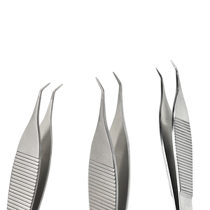 Pinset bedah gigi melengkung medis baja tahan karat presisi tinggi untuk penggalian transplantasi rambut - Product Image 4
