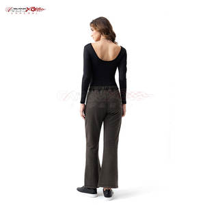 Pantalones Deportivos Acampanados para Mujer, de Alta Calidad, Transpirables, de Lona Informal, de Cintura Alta y Corte Holgado - Product Image 4