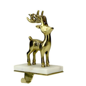 Stylish Design Iron <b>Christmas</b> Mantle Stocking Holder Vintage Style Bronze Finish Deer Stocking Hanger For Indoor <b>Christmas</b> Decor - Product Image 5