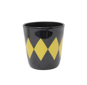 Maceta redonda de hierro decorativa única, cubos adhesivos esmaltados para decoración del hogar y la sala de estar hechos a mano - Product Image 1