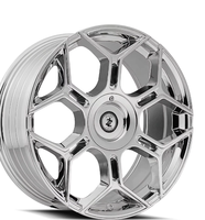Jantes personnalisées de 20 pouces en alliage d'aluminium forgé 6061T6 chromé, 3 pièces, motif de boulons 5x112, design de jante concave profonde pour Mustang Shelby GT500