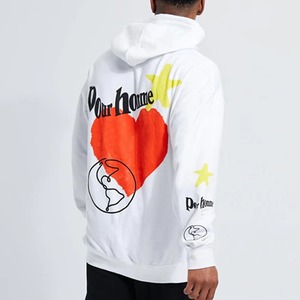 Meilleure qualité hommes sweats à capuche bouffée imprimé à capuche nouveau Design vêtements de rue sur la taille vêtements de mode homme bouffée impression à capuche quantité minimale de commande bas - Product Image 1