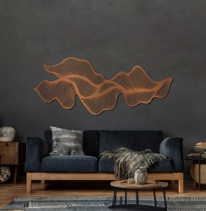 New Design Metal Black Wall <b>Art</b> Decor High Quality Handcrafted Iron Sculpture Elegant Decorative Hanging for Home and Office - Product Image 3