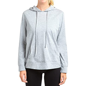 Venta al por mayor de alta calidad de encargo de manga larga sudaderas con capucha para las mujeres Anti-Pilling transpirable ropa de invierno con el logotipo frontal - Product Image 2