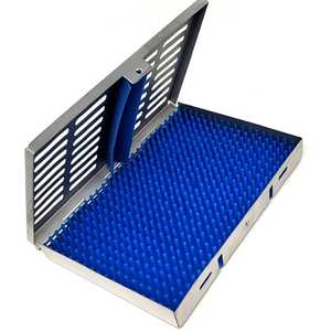 SURGINEXA Cassette de stérilisation en autoclave 7,25x5 pouces, plateau de rangement avec coussinet en silicone, en acier inoxydable, pour instruments professionnels - Product Image 4