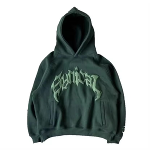 เสื้อฮู้ดผ้าฝ้าย100% โอเวอร์ไซส์ออกแบบได้ตามต้องการโลโก้ของคุณเองขนาดใหญ่พิเศษ - Product Image 4
