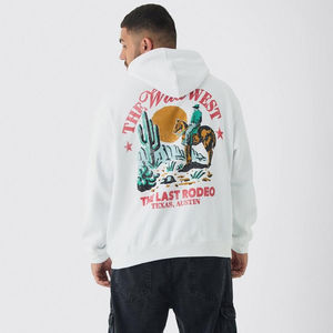 เสื้อฮู้ดสวมหัวสวมหัวสำหรับผู้ชายผ้าฝ้ายโอเวอร์ไซส์ใส่กลางแจ้ง100% สำหรับฤดูหนาว - Product Image 1