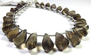 ลูกปัดควอทซ์บิดเกลียว8เส้นธรรมชาติ25ชิ้น10-15มม. อัญมณีเจียระไนแบบหลวมเครื่องประดับแฟนซีลูกปัด Briolette - Product Image 2