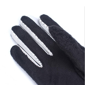 Top marque hommes hiver écran tactile gants en cuir PU avec doublure en laine gants en cuir noir et mitaines gants - Product Image 2