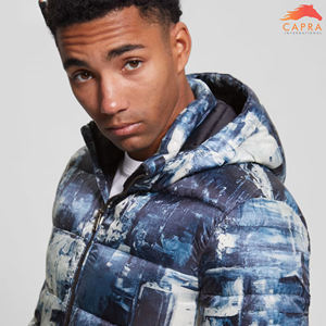 2023 New Custom Design Men's <b>Puffer</b> <b>Jackets</b> High Quality Coated Winter Long Stand Collar <b>Thin</b> Thickness Hooded Windproof - Product Image 5