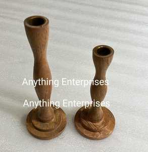 Mango Wood <b>Candle</b> Stand Black & Brown Color Medium Size <b>Candle</b> <b>Pillar</b> Holder for Wedding Decoration - Product Image 1