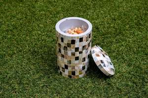 Majestic Harmony Acrylique Conteneur De Stockage Des Aliments Naturel Top Irisé Nacre Incrustation Fraîcheur Préservation pour Spécial - Product Image 4