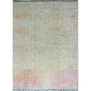 Tapis en laine noué à la main Zuri Ivory, coton biologique, motif abstrait, tapis rectangulaire pour la maison, salon, modèle recyclé Pae-4630 - Product Image 4
