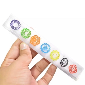 Varitas de selenita con grabado de símbolos de Reiki, cristal de la mejor calidad, 7 chacras, palo plano de selenita, placa cuboide, varitas de selenita - Product Image 4