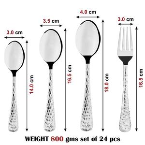 Miroir de qualité vaisselle argenterie ensemble de couverts en métal quatre pièces couverts en métal en acier inoxydable ensembles d'ustensiles de cuisine - Product Image 3