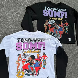 T-shirt graphique d'impression Dtg personnalisé lourd hommes 250 Gsm surdimensionné Boxy Fit Streetwear t-shirt pour hommes - Product Image 5