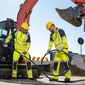 OEM Venta al por mayor de fábrica de suministro de alta visibilidad de seguridad ropa de trabajo de seguridad de construcción chaqueta de trabajo reflectante para hombres - Product Image 3