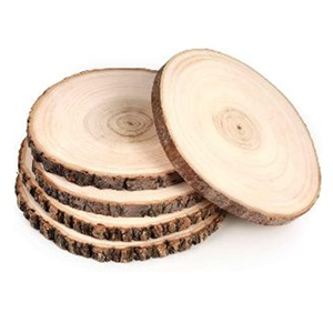 Classic Round Unfinished Natural Poplar <b>Wooden</b> <b>Slices</b> Eco-Friendly Coaster 10 cm Two-Sided Customizable Tablemat Made in India - Product Image 6