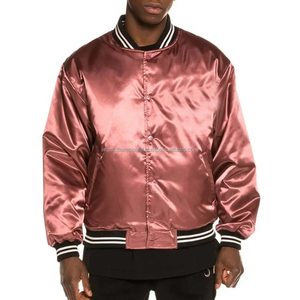 แจ็กเก็ตบอมเบอร์แบบลำลองสำหรับผู้ชายเสื้อแจ็คเก็ตแบบเปิดปิดมีซิปด้านหน้าสีทึบกันลมฟอกตามสั่งฤดูใบไม้ร่วง - Product Image 4