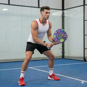 Housse de raquette de padel portable personnalisée haut de gamme en fibre de carbone 3K, pour amateurs et juniors, imperméable, antichoc, personnalisable - Product Image 2