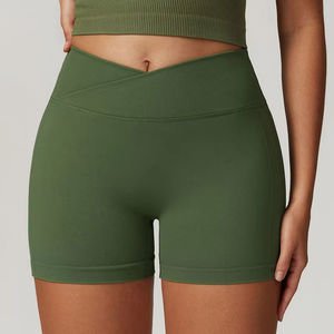 กางเกงขาสั้นโยคะเอวสูงทรงสปอร์ต ระบายอากาศได้ดี ช่วยยกกระชับสะโพก ควบคุมหน้าท้อง เหมาะสำหรับออกกำลังกาย ฟิตเนส เล่นกีฬา และใส่ในยิม - Product Image 2