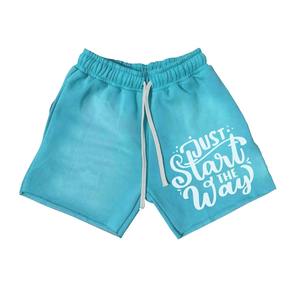 Pantalones cortos de algodón 100% con lavado ácido Vintage para hombre, ropa de calle de verano desgastada con estampado personalizado, tinte ecológico, venta al por mayor - Product Image 5