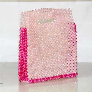 Handmade Luxury Women's Clutch <b>Bag</b> Beads <b>Crystals</b> Diamonds Chain Embellishments Open Closure Geometric for Daily Evening Parties - Product Image 1