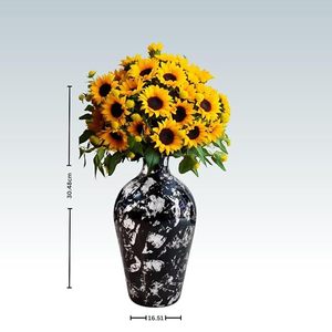 Luxury Metal <b>Vase</b> with Subtle Golden Touch for Elegant Decor Golden-Touched Metal <b>Vase</b> for a Glamorous Home Aesthetic - Product Image 2